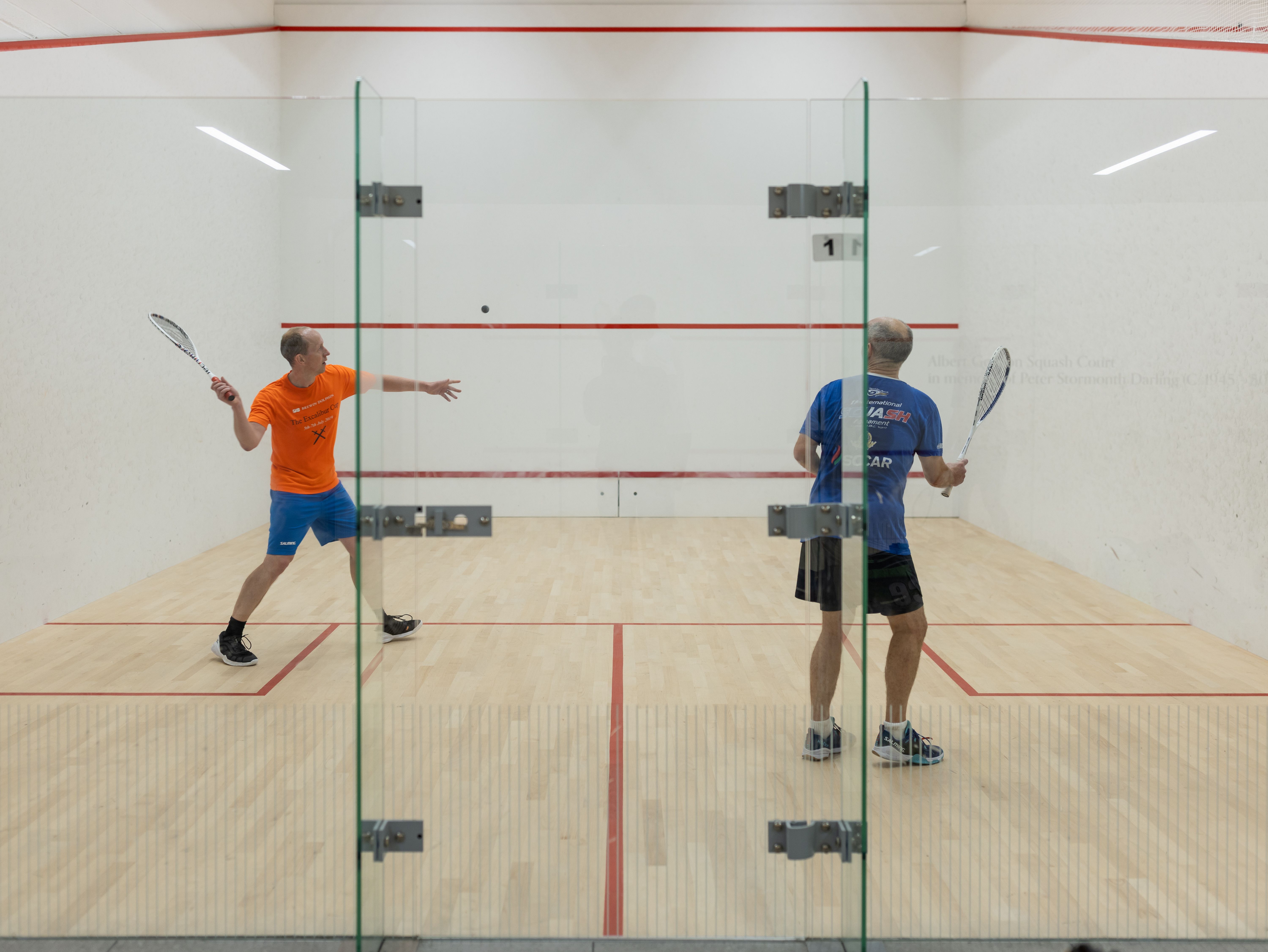 Members playing squash at Winchester College Sports Centre